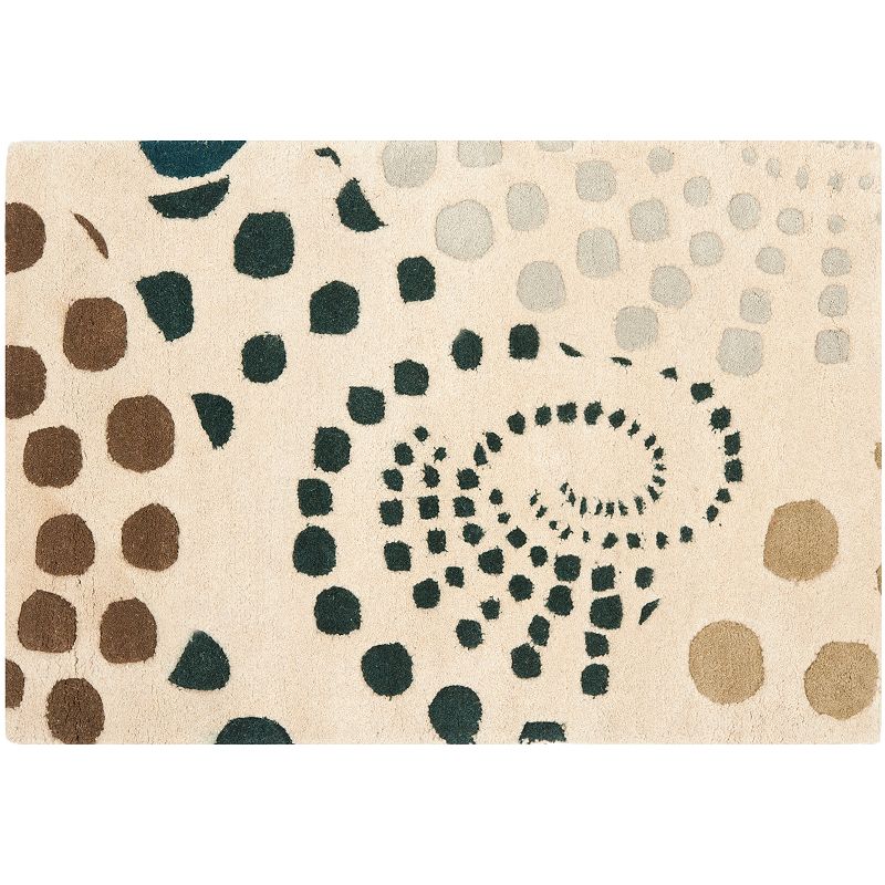 Safavieh Soho Dotted Swirl Rug, Beig/Green, 5X8 Ft