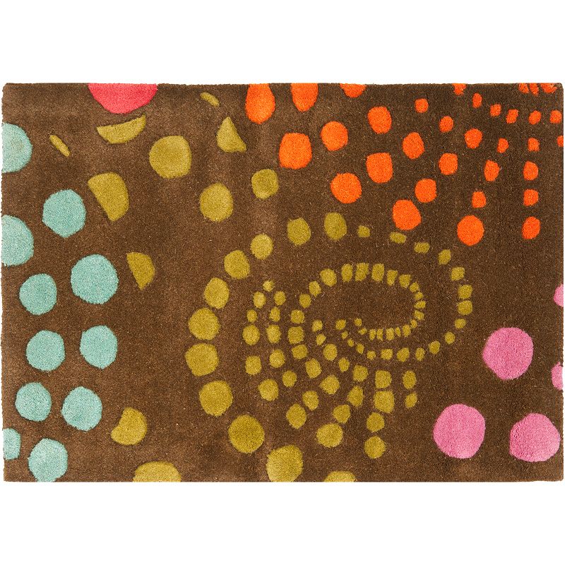 Safavieh Soho Dotted Swirl Rug, Brown, 5X8 Ft