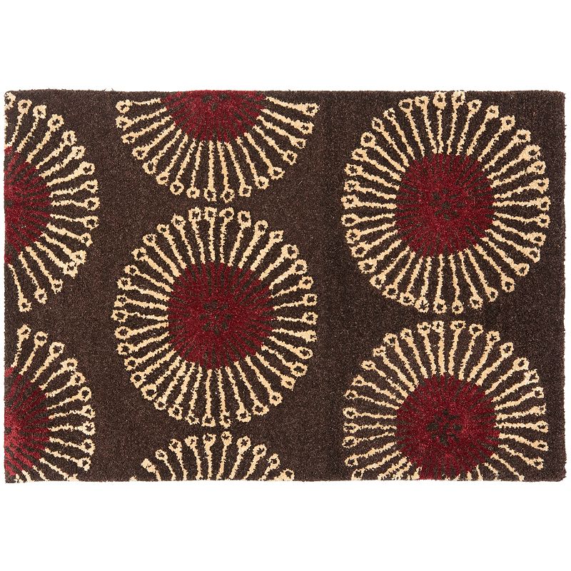 Safavieh Soho Burst Wool Rug, Brown, 7.5X9.5 Ft