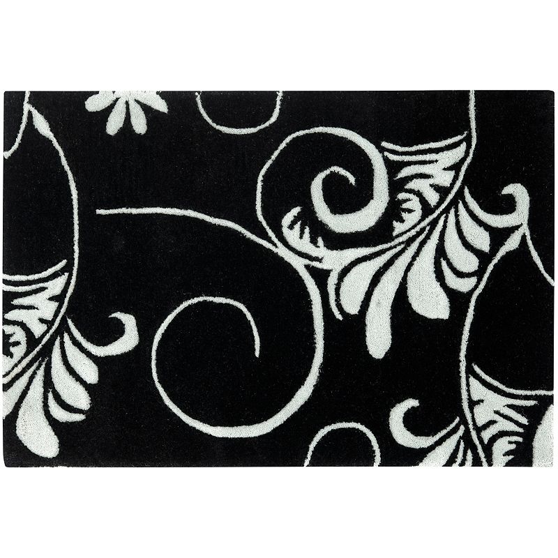 Safavieh Soho Floral Scroll Wool Rug, Black, 7.5X9.5 Ft