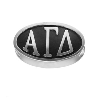 LogoArt Alpha Gamma Delta Sterling Silver Oval Bead