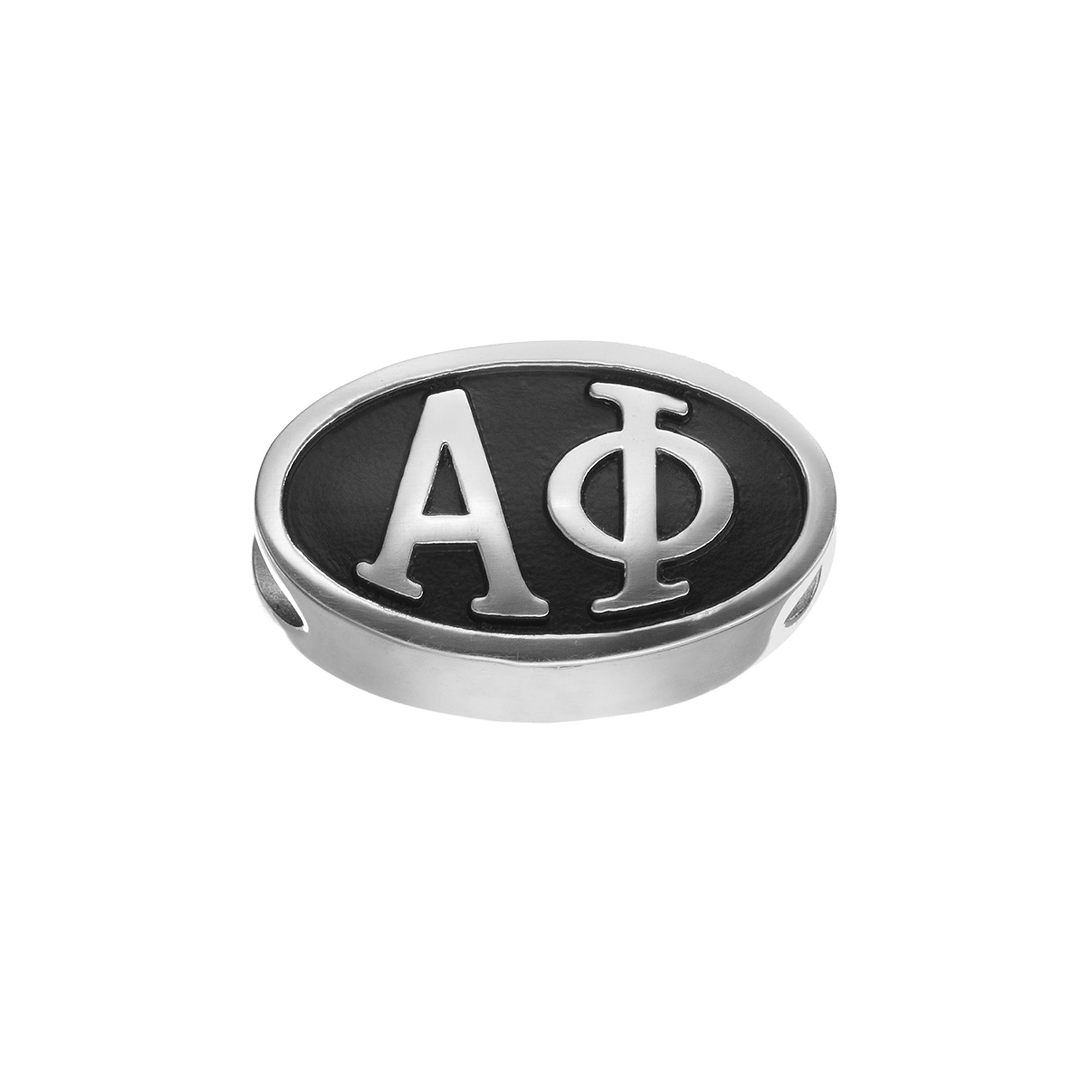 LogoArt Alpha Phi Sterling Silver Oval Bead, Womens, Grey
