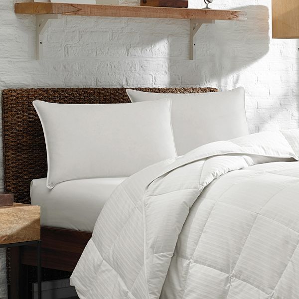 Eddie Bauer Plush Top 400Thread Count Pima Cotton Sateen Firmer Down & Feather Chamber Pillow