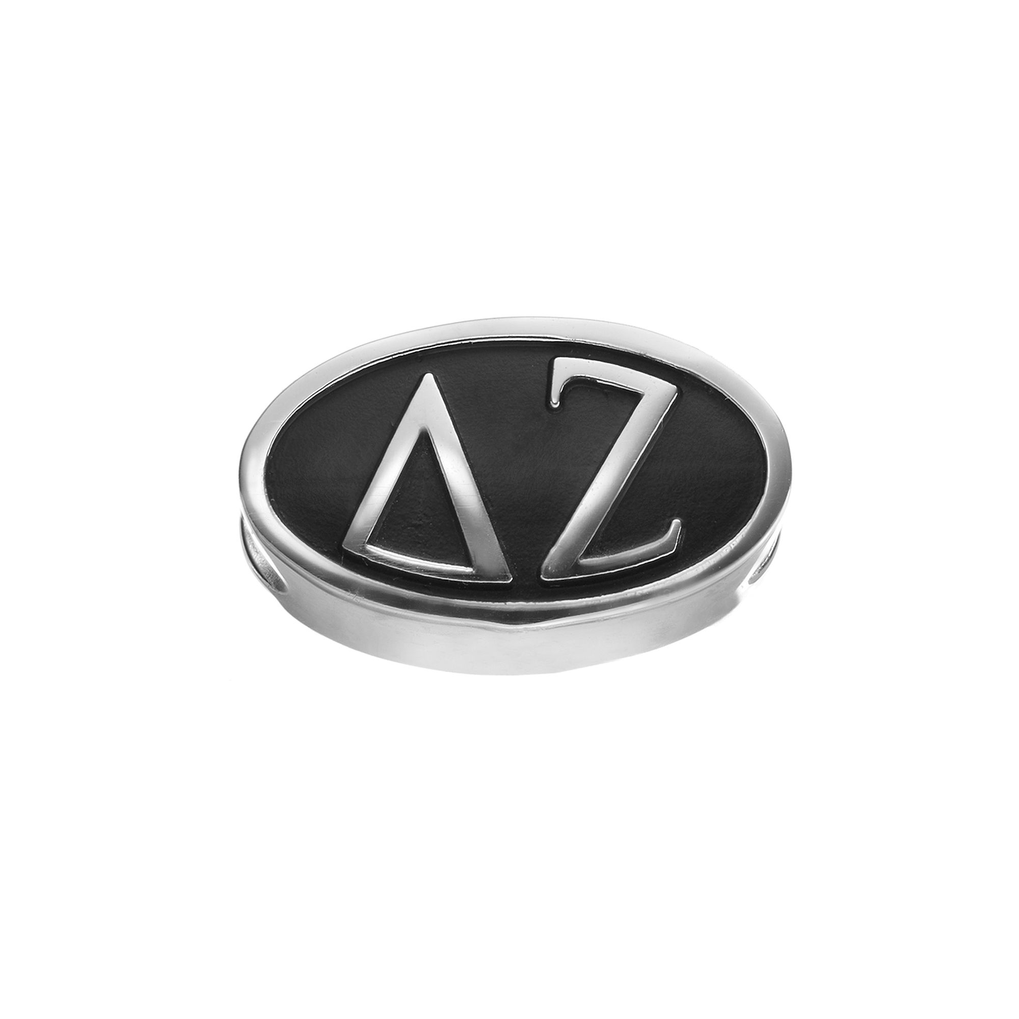 LogoArt Delta Zeta Sterling Silver Oval Bead, Womens, Grey