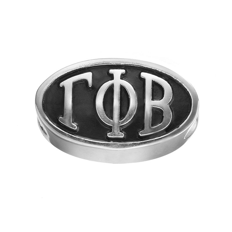 LogoArt Gamma Phi Beta Sterling Silver Oval Bead, Womens, Grey