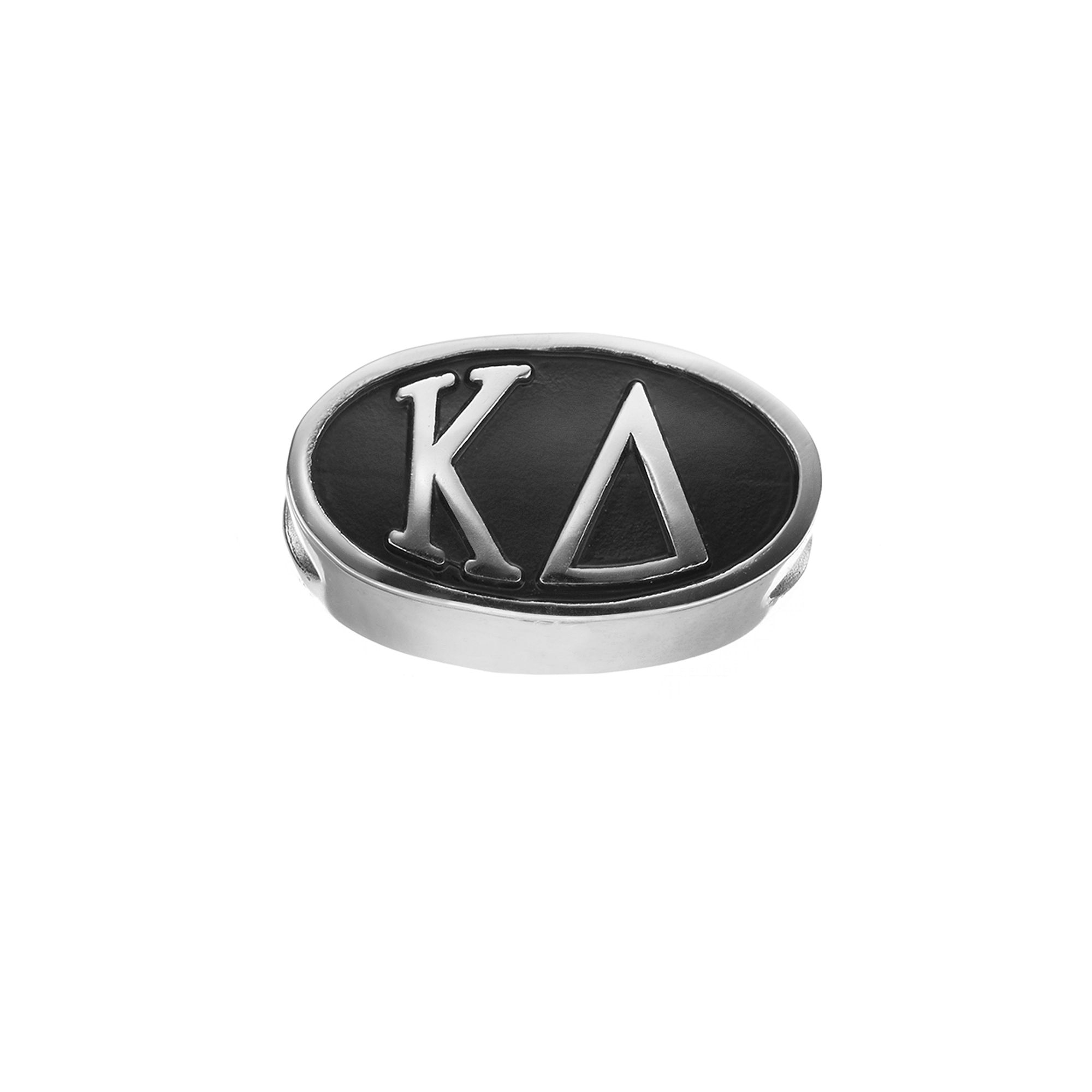 LogoArt Kappa Delta Sterling Silver Oval Bead, Womens, Grey