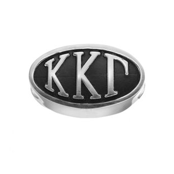 LogoArt Kappa Kappa Gamma Sterling Silver Oval Bead