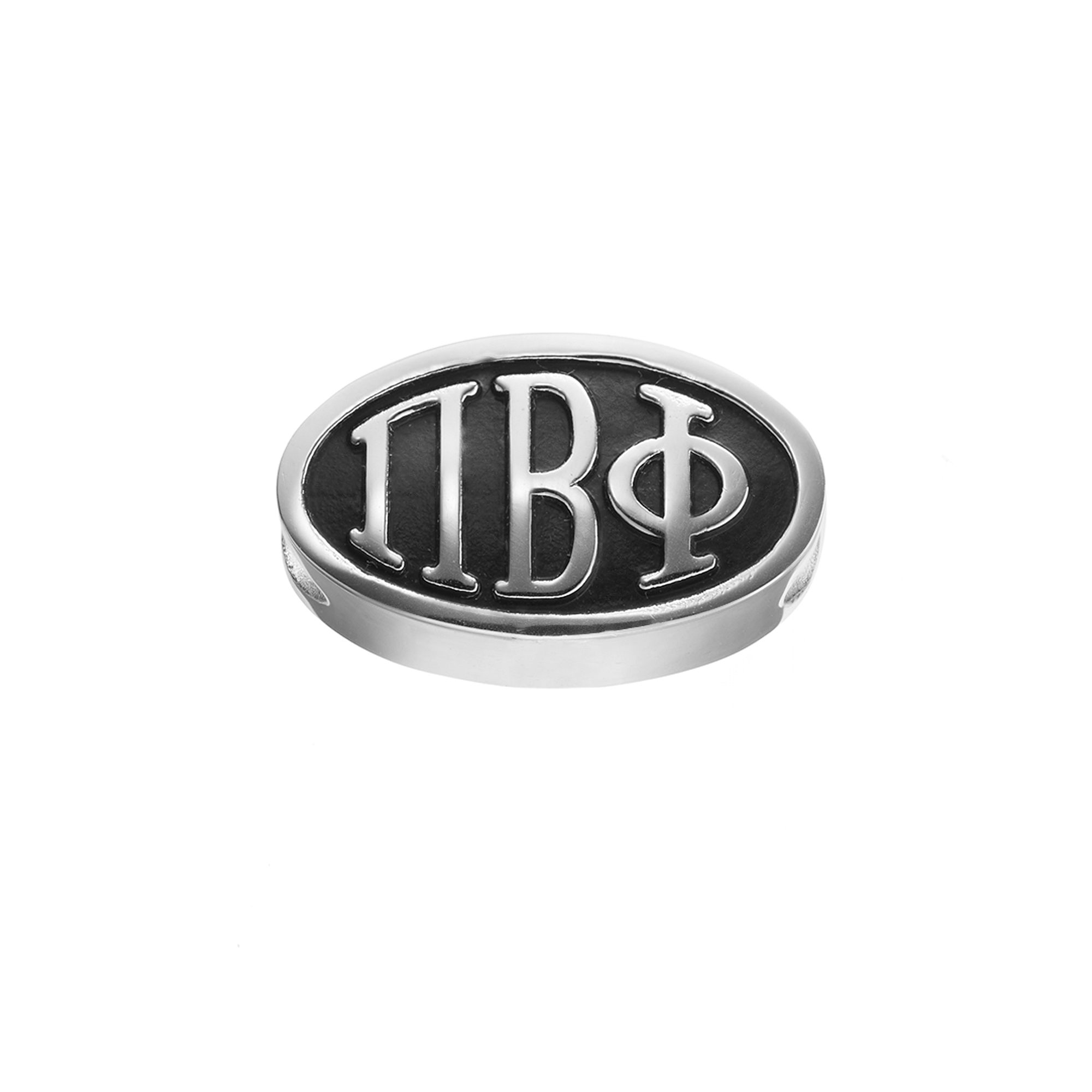 LogoArt Pi Beta Phi Sterling Silver Oval Bead, Womens, Grey