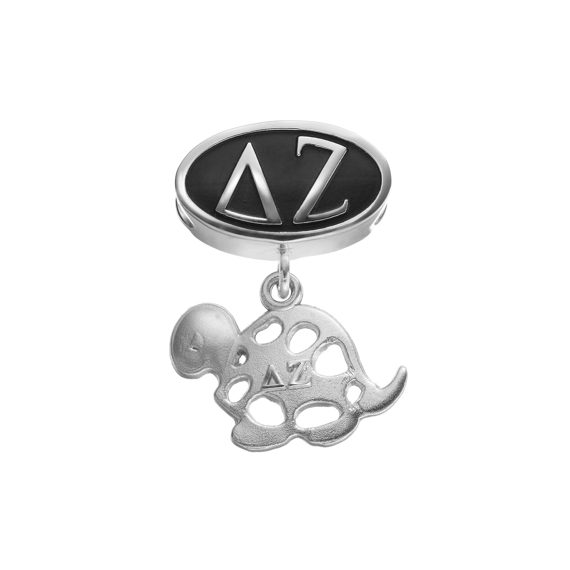 LogoArt Delta Zeta Sterling Silver Sorority Symbol Charm, Womens, Grey