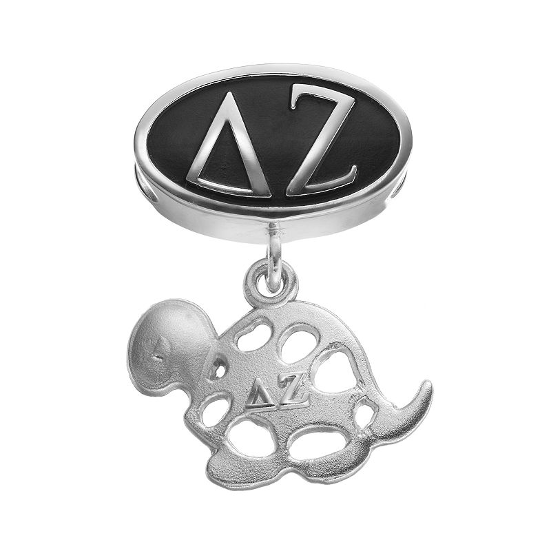 LogoArt Delta Zeta Sterling Silver Sorority Symbol Charm, Womens, Grey