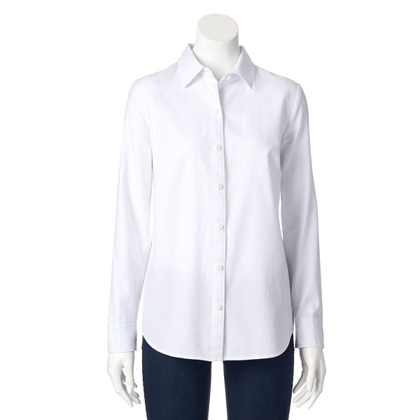 kohls ladies white blouses