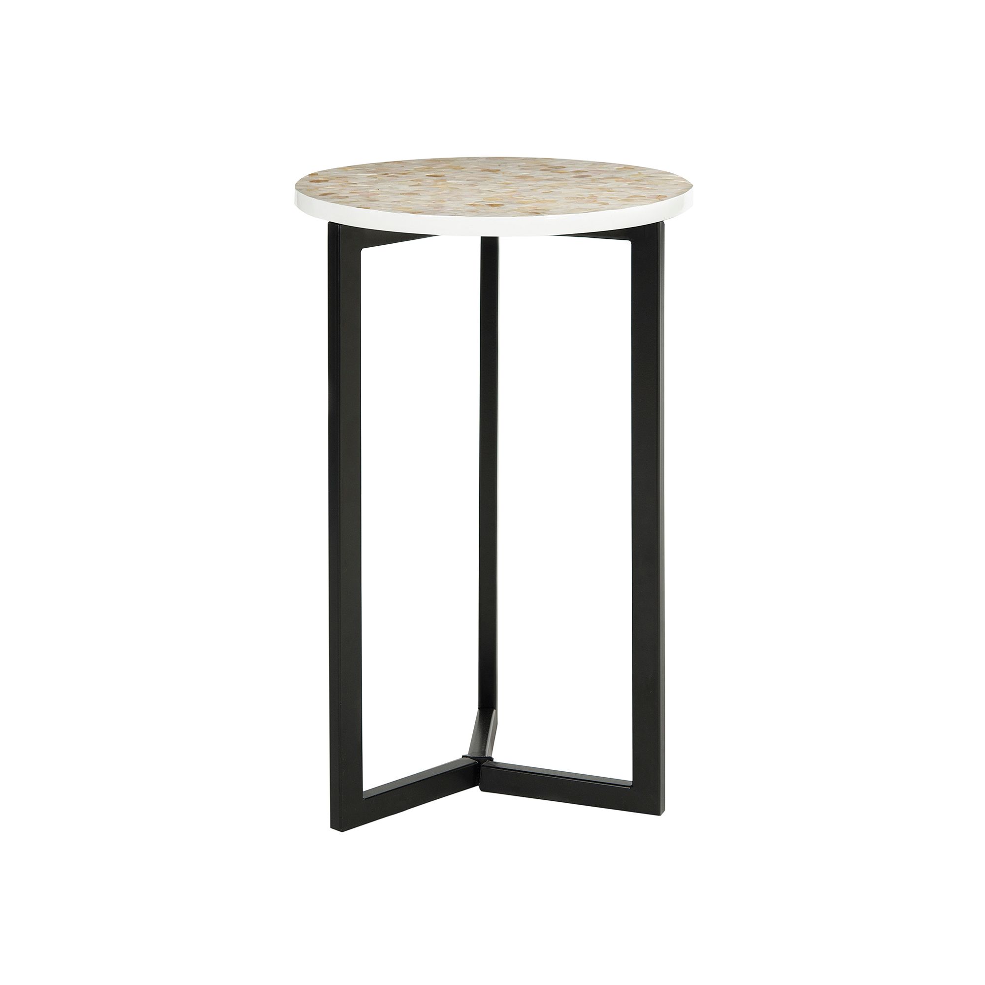 Safavieh Zaira Shell End Table, Ivory