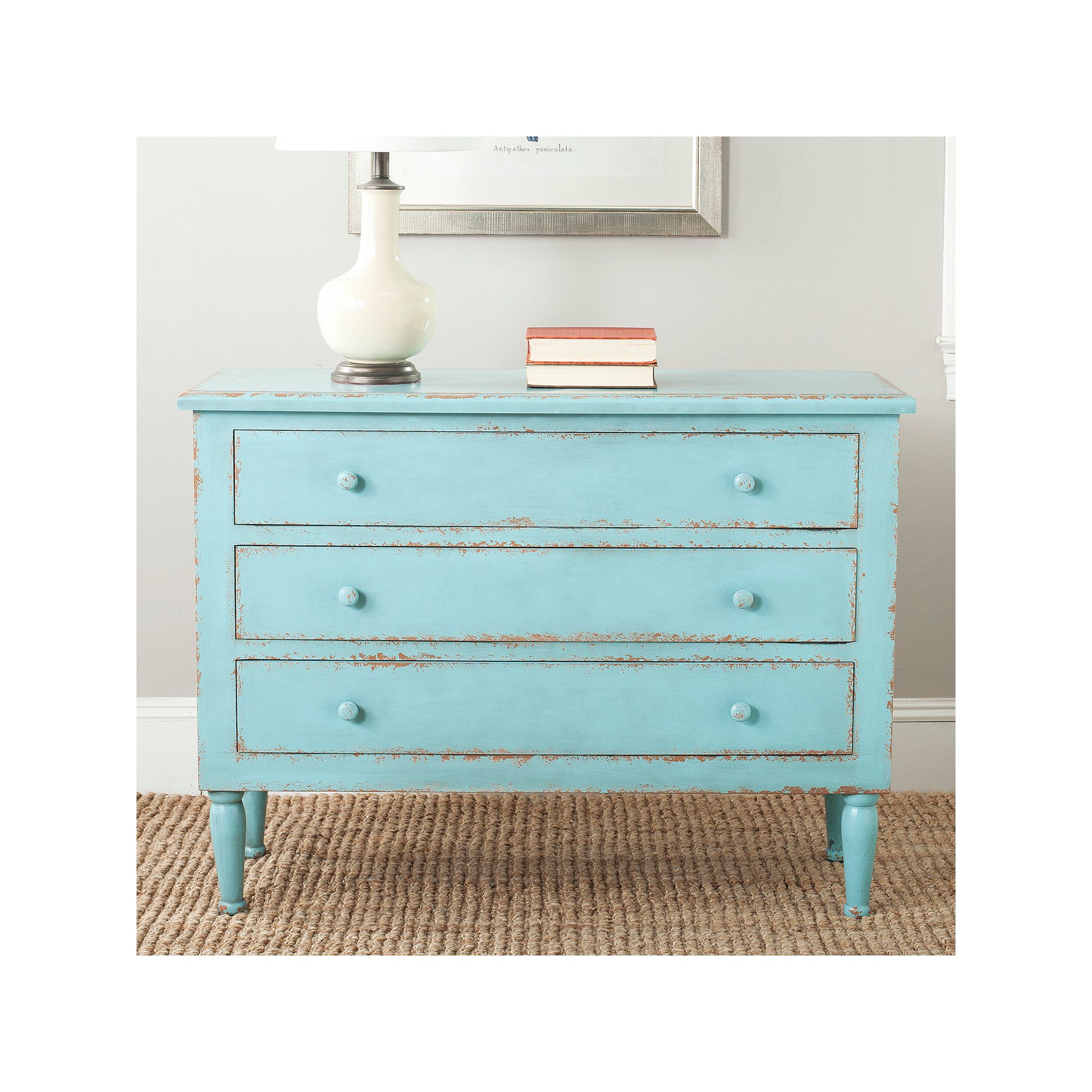 Safavieh Talbet Dresser, Distressed Blue
