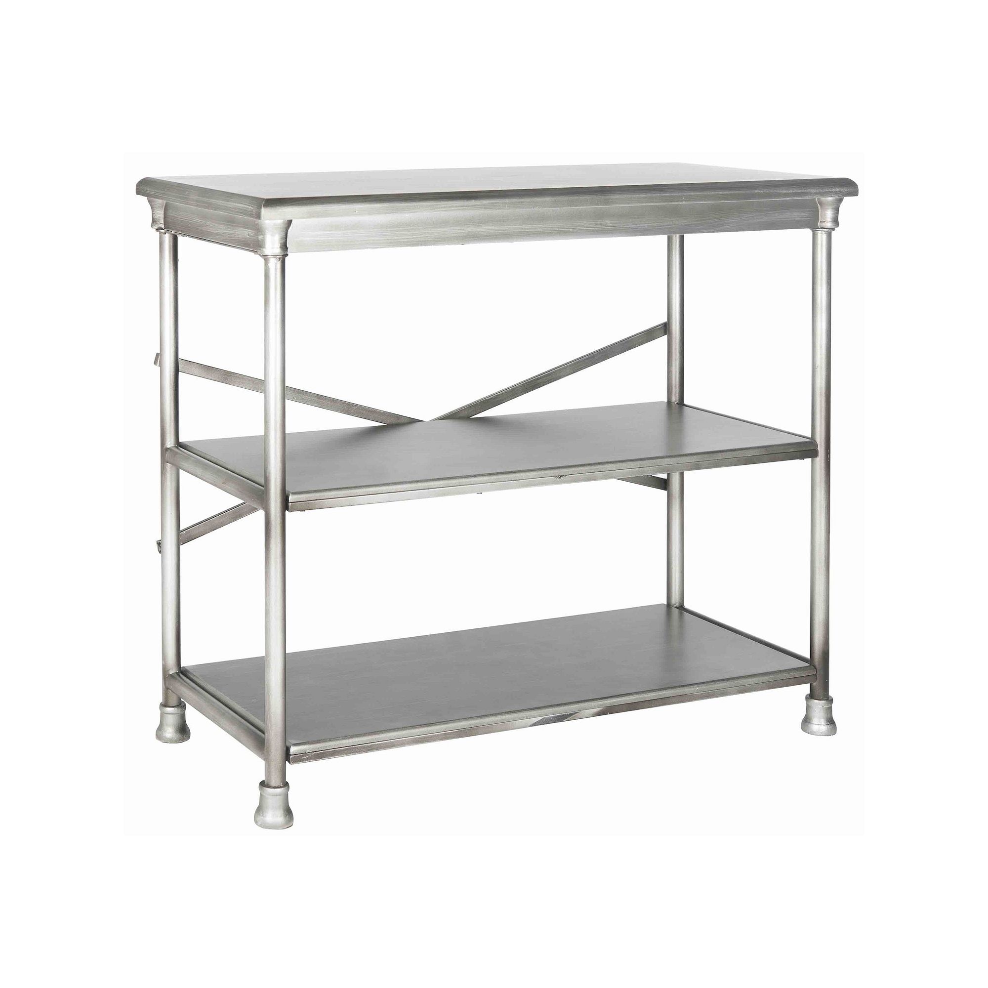 Safavieh Jacinda Medium Bookshelf, Dark Silver