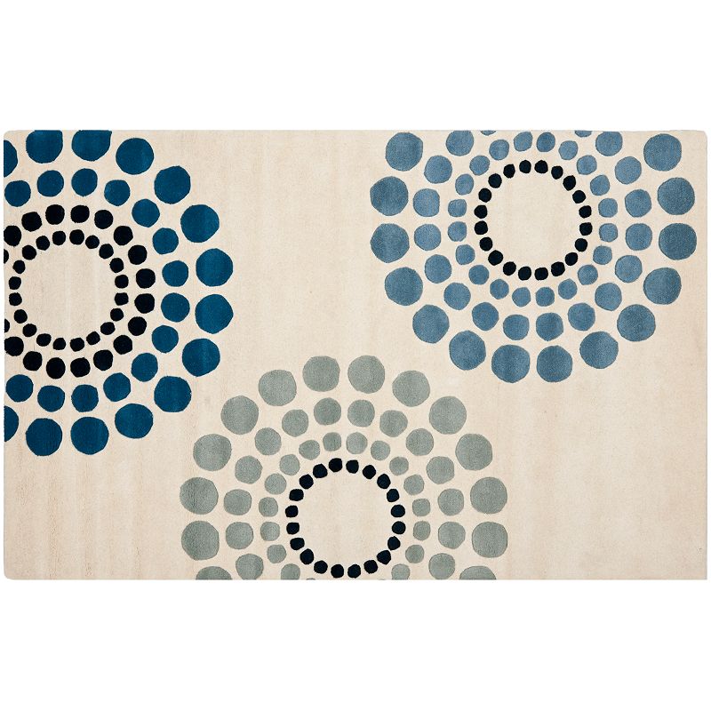 Safavieh Soho Modern Circle Medallion Rug, White, 7.5X9.5 Ft