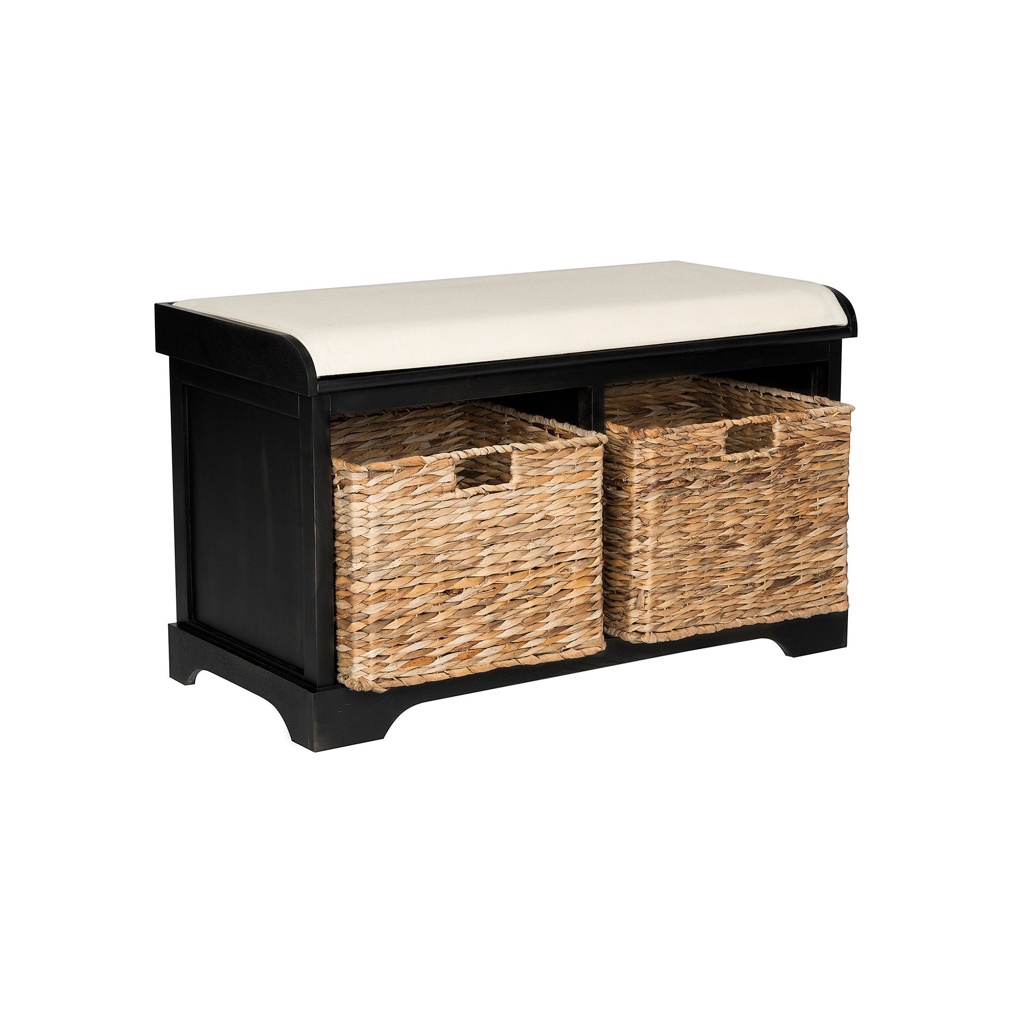 Safavieh Freddy Storage Bench, Distressed Black