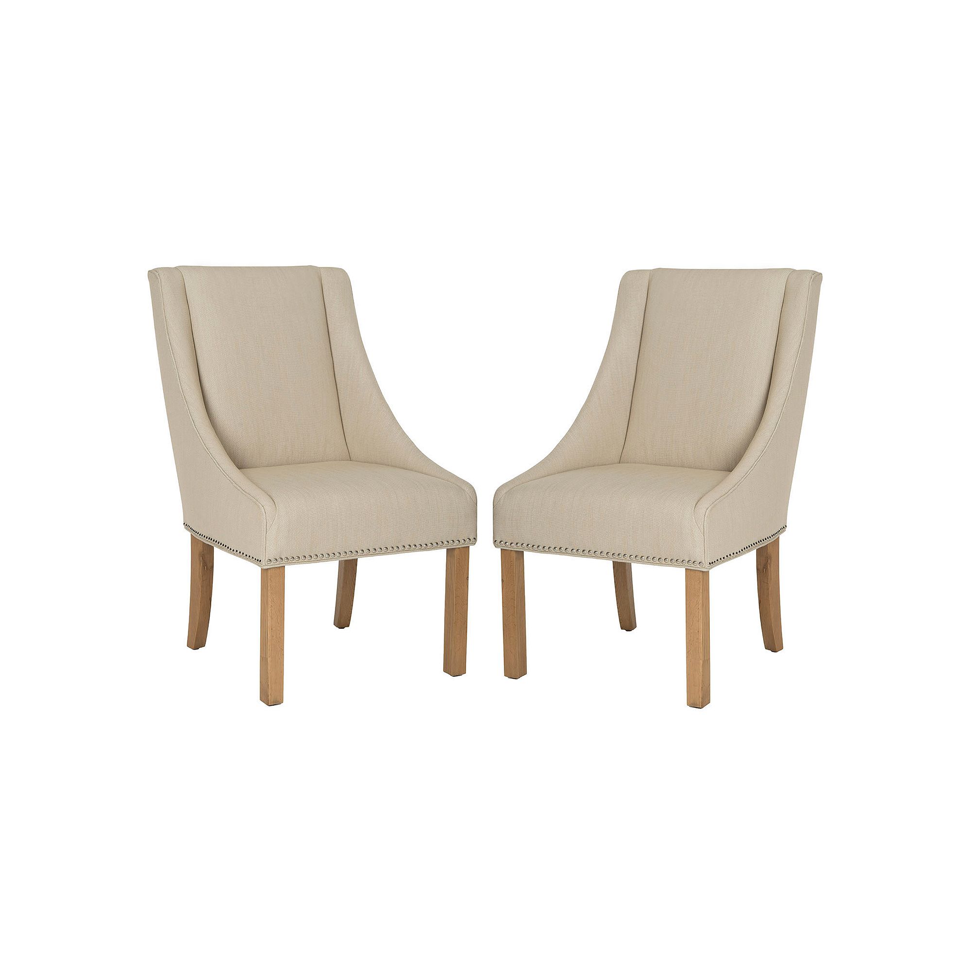 Safavieh Morris 2-piece Sloping Arm Dining Chair Set, Beige