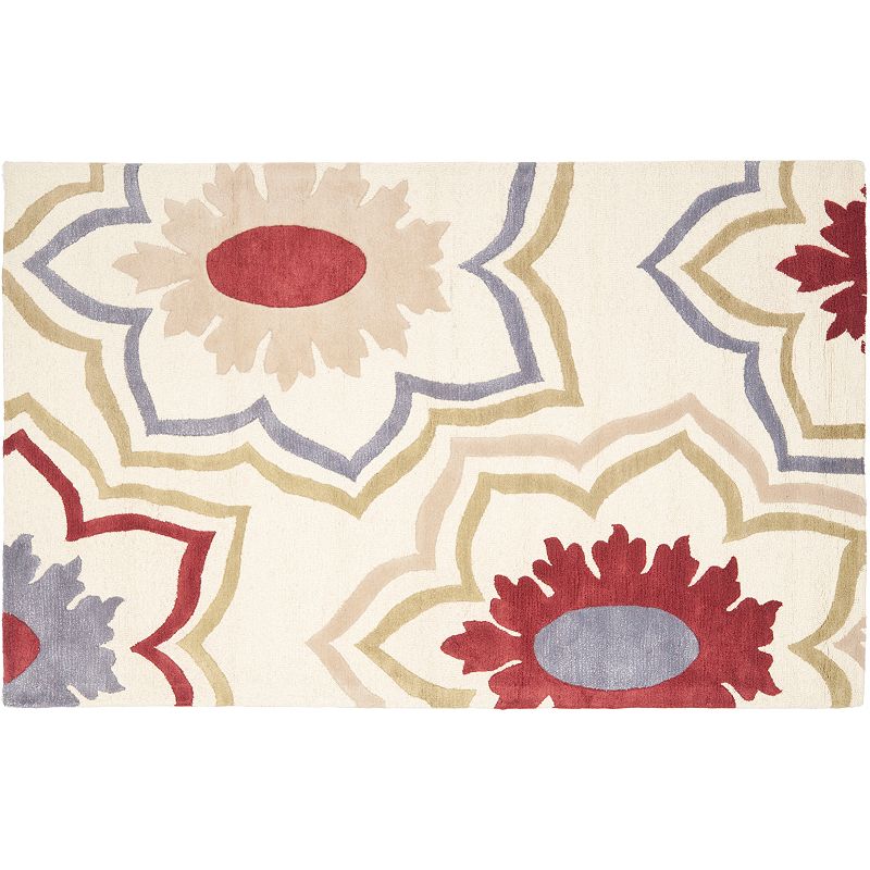 Safavieh Soho Floral Rug, White, 3.5X5.5 Ft