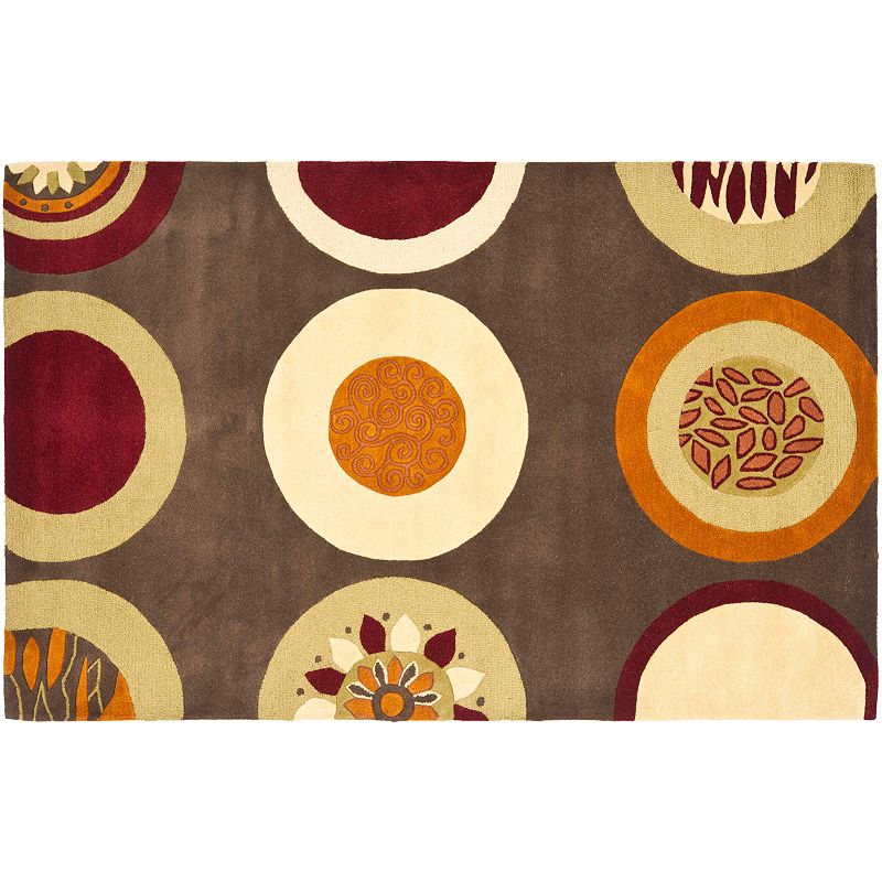 Safavieh Soho Circle Rug, Brown, 5X8 Ft