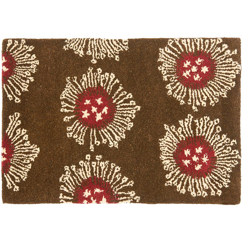 Safavieh Soho Abstract Multi-Floral Rug, Brown, 5X8 Ft