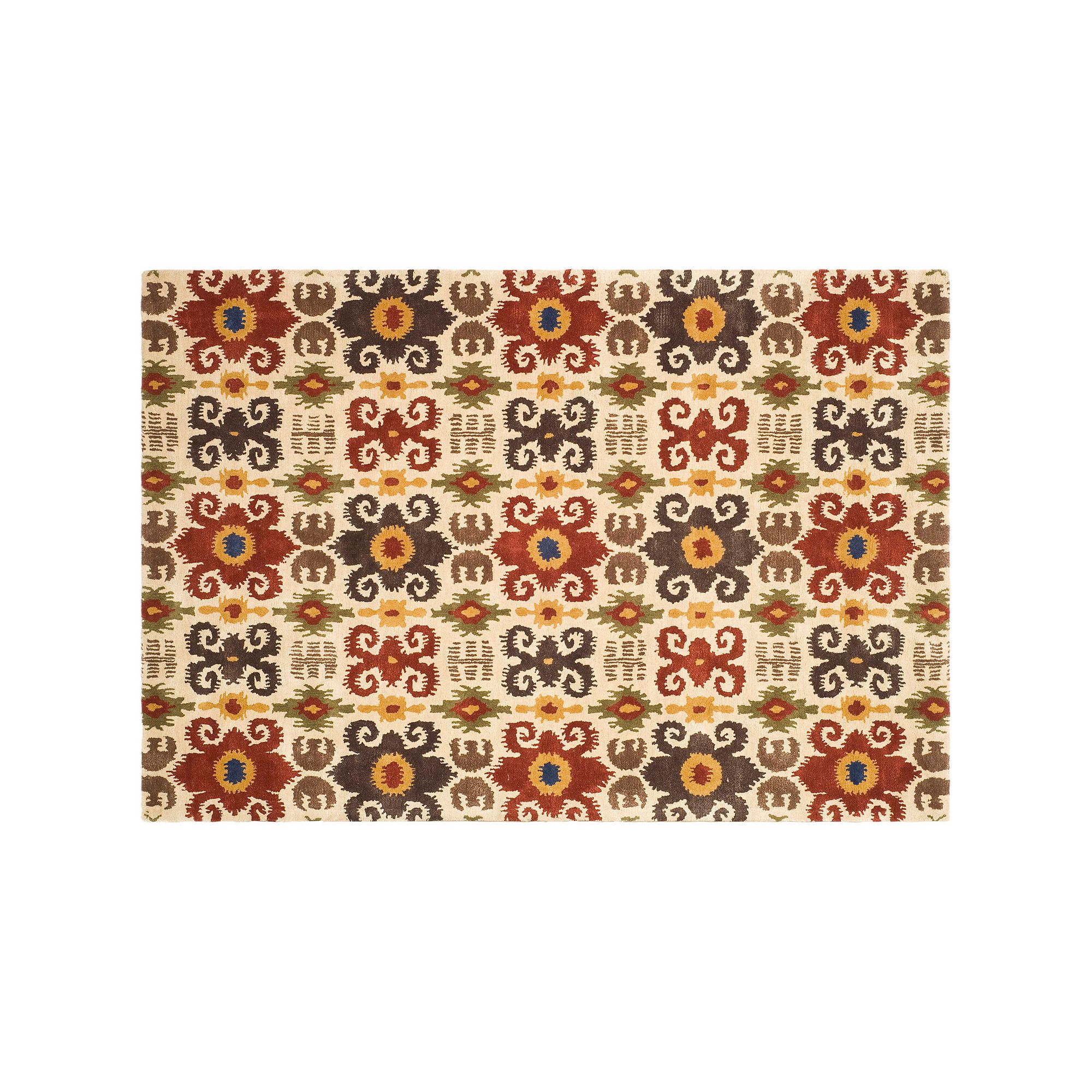 Safavieh Soho Checkerboard Floral Wool Rug, Ivory Red