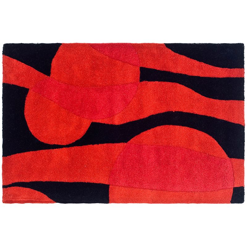 Safavieh Soho Abstract Wool Rug, Black, 3.5X5.5 Ft