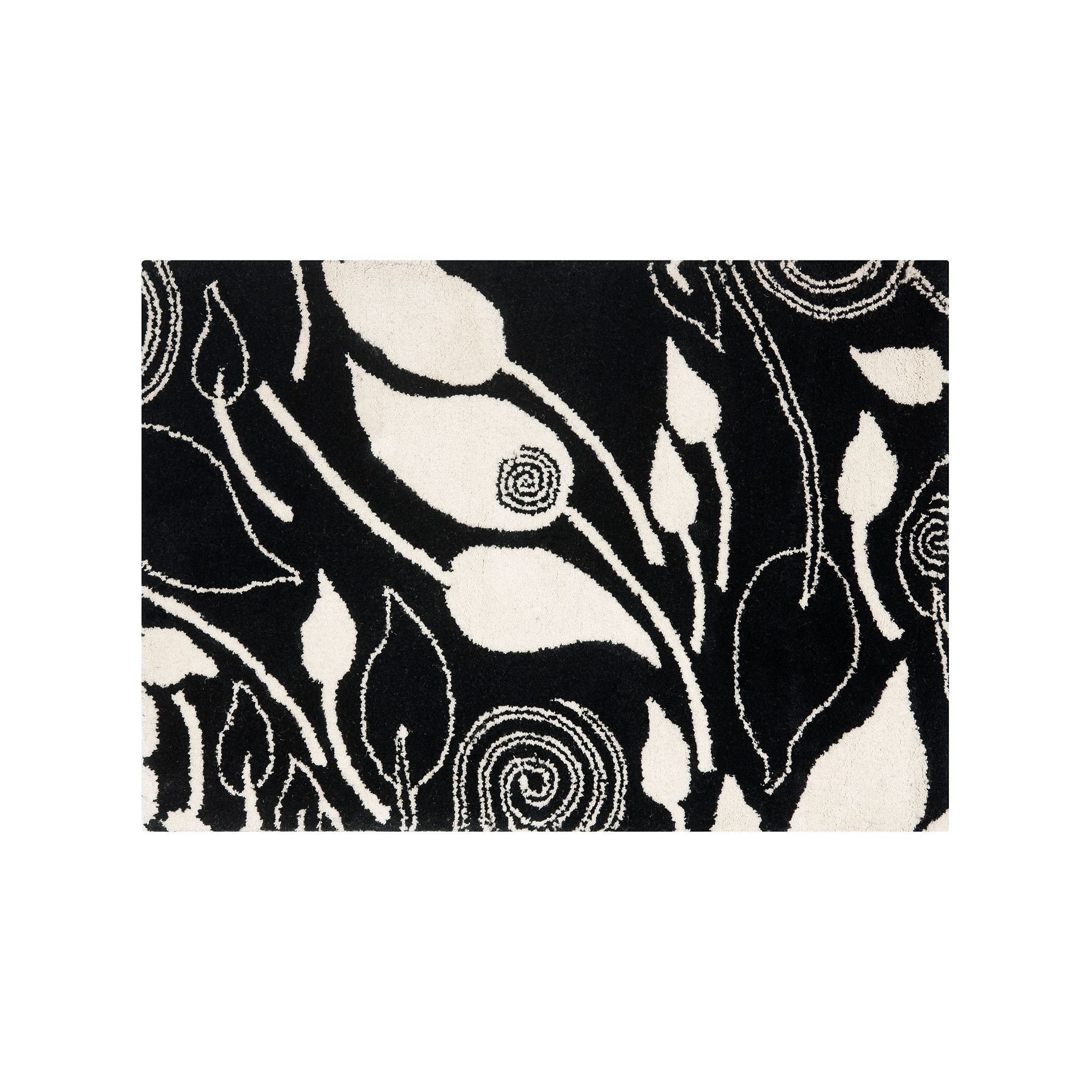 Safavieh Soho Leaf Wool Rug, Black Ivory