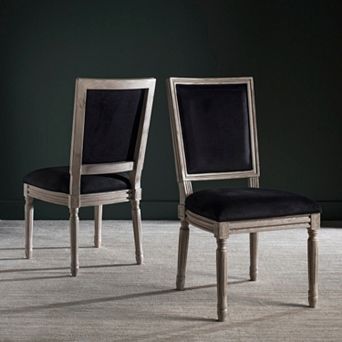 Safavieh Buchanon Velvet Rectangular Side Chair 2 pc Set