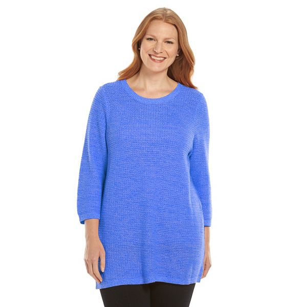 Plus Size Croft & Barrow® Textured Tunic Sweater