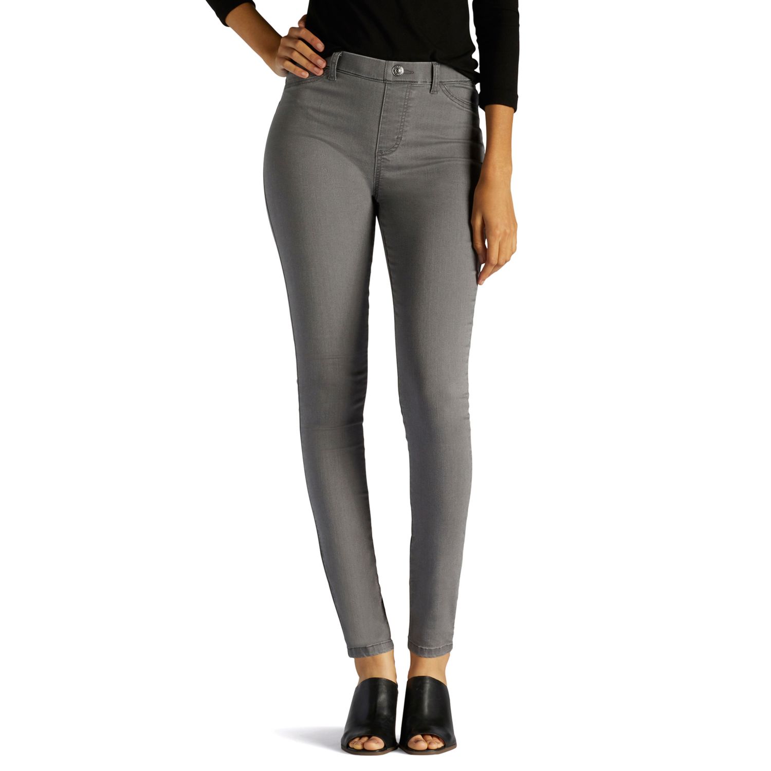 petite grey jeggings