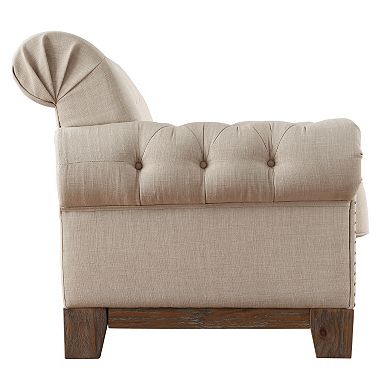HomeVance Townsend Button Tufted Arm Chair
