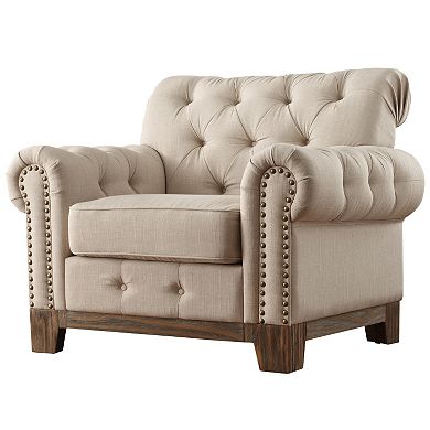 HomeVance Townsend Button Tufted Arm Chair