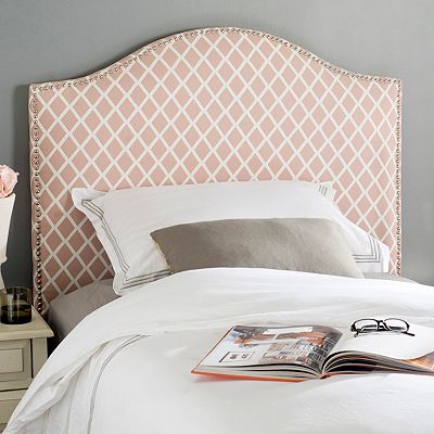 Safavieh Connie Trellis Headboard Gray White Full