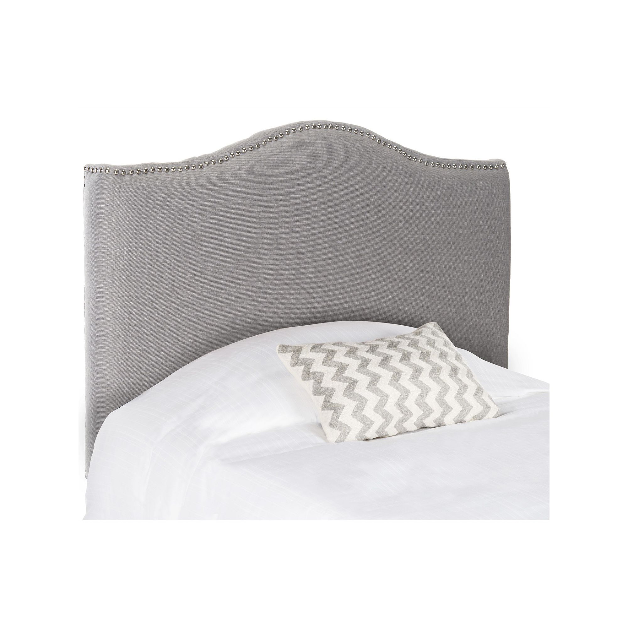 Safavieh Jeneve Nailhead Headboard, Arctic Gray