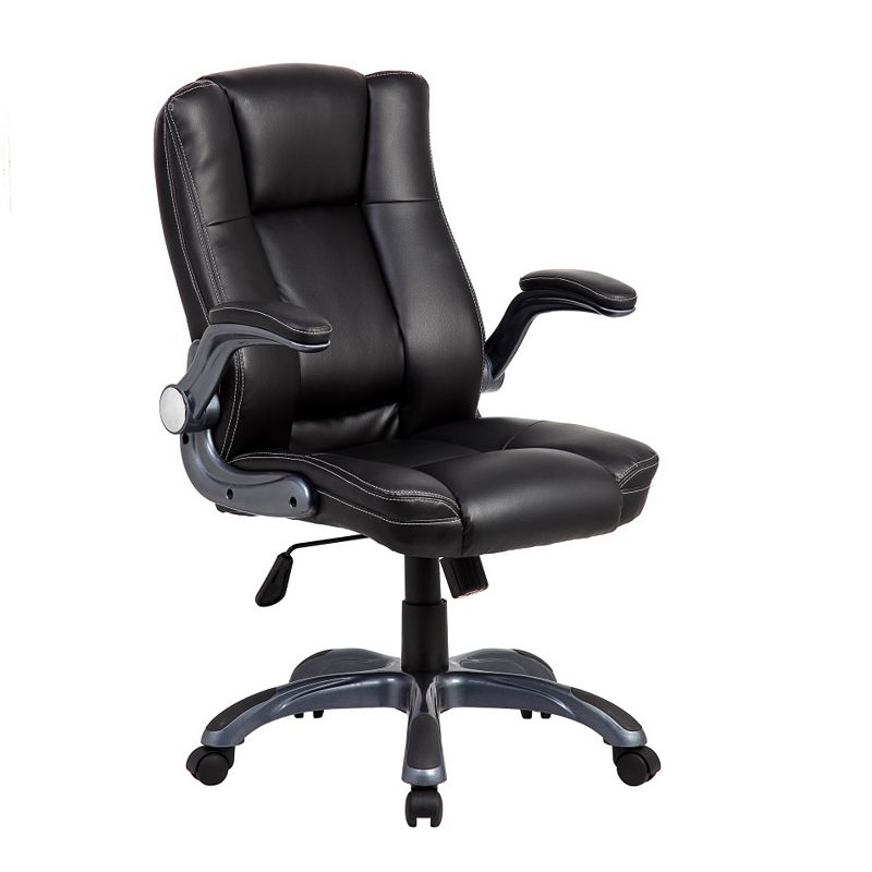 Techni Mobili Medium Back Manager Desk Chair, Black