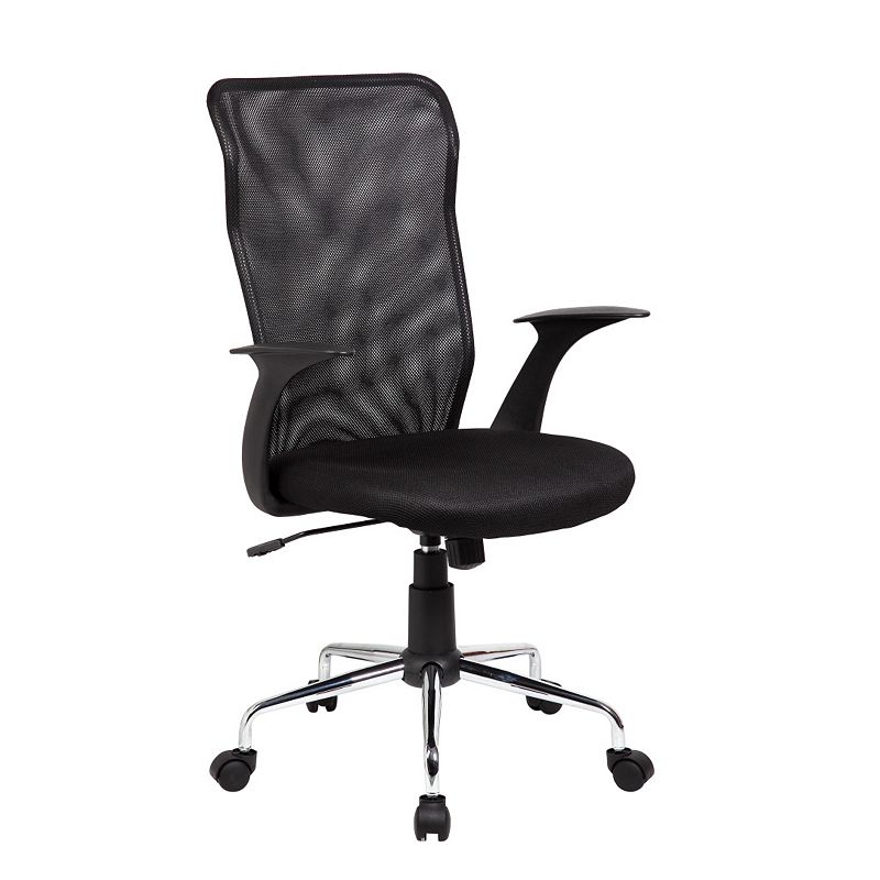 Techni Mobili Mesh Back Assistant Desk Chair, Black
