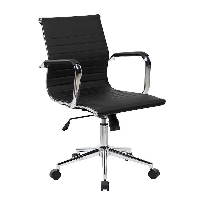 Techni Mobili Modern Executive Desk Chair, Black