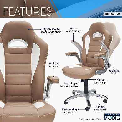 Techni Mobili Sport Race Executive Desk Chair