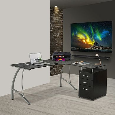 Techni Mobili Modern L-Shaped Cabinet Computer Desk