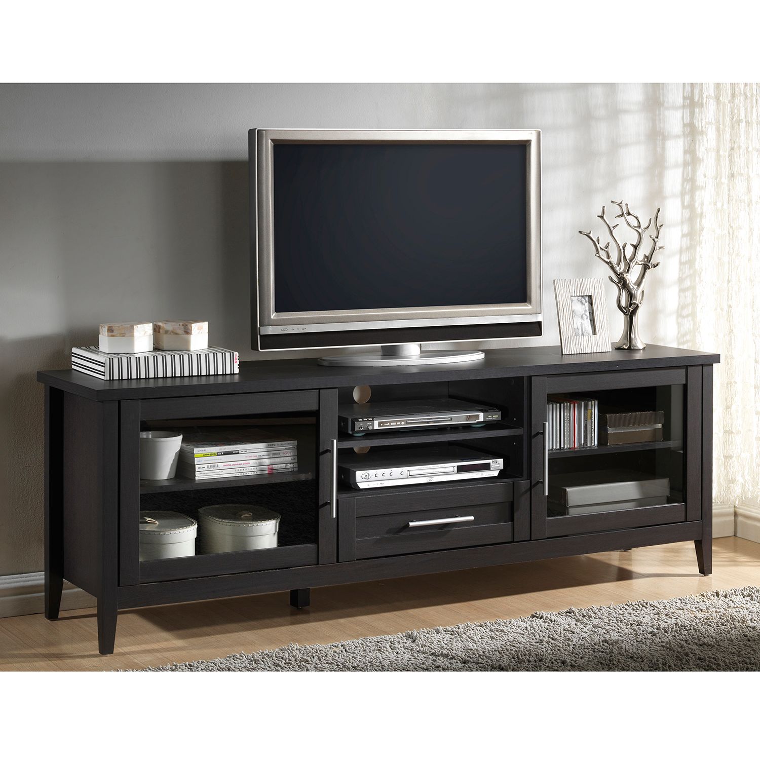 Baxton Studio Espresso TV Stand   2255472 ALT