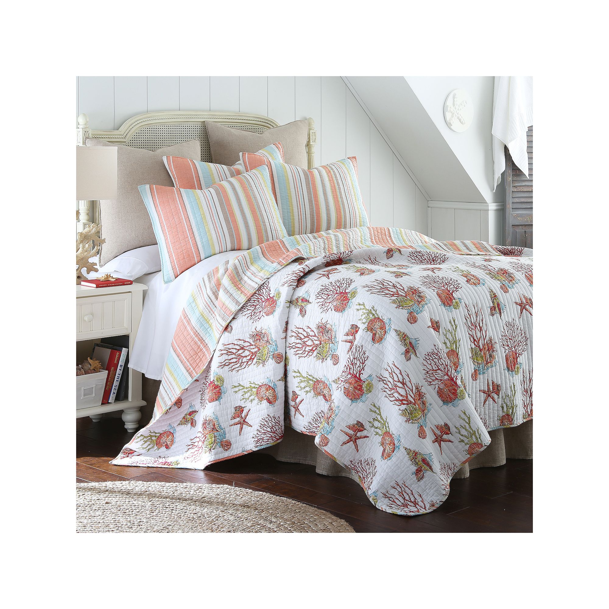 Levtex Home Brighton Coral Quilt Set, Pink