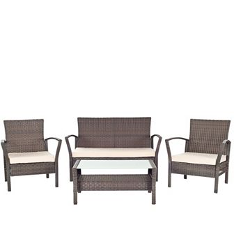 Safavieh Avaron 4 pc Outdoor Furniture Set