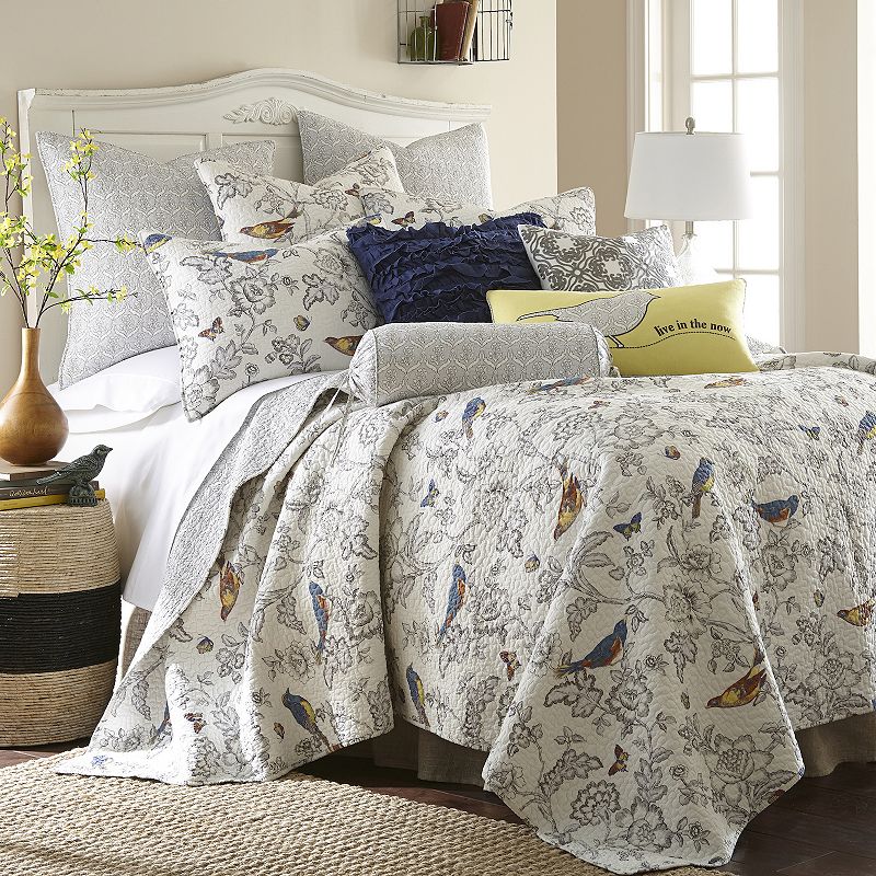 99764904 Levtex Home Mockingbird Reversible Quilt Set, Grey sku 99764904