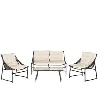 Safavieh Berkane 4 pc Outdoor Furniture Set