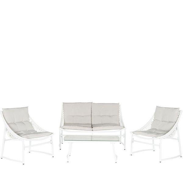 Safavieh Berkane 4 Piece Outdoor Furniture Set