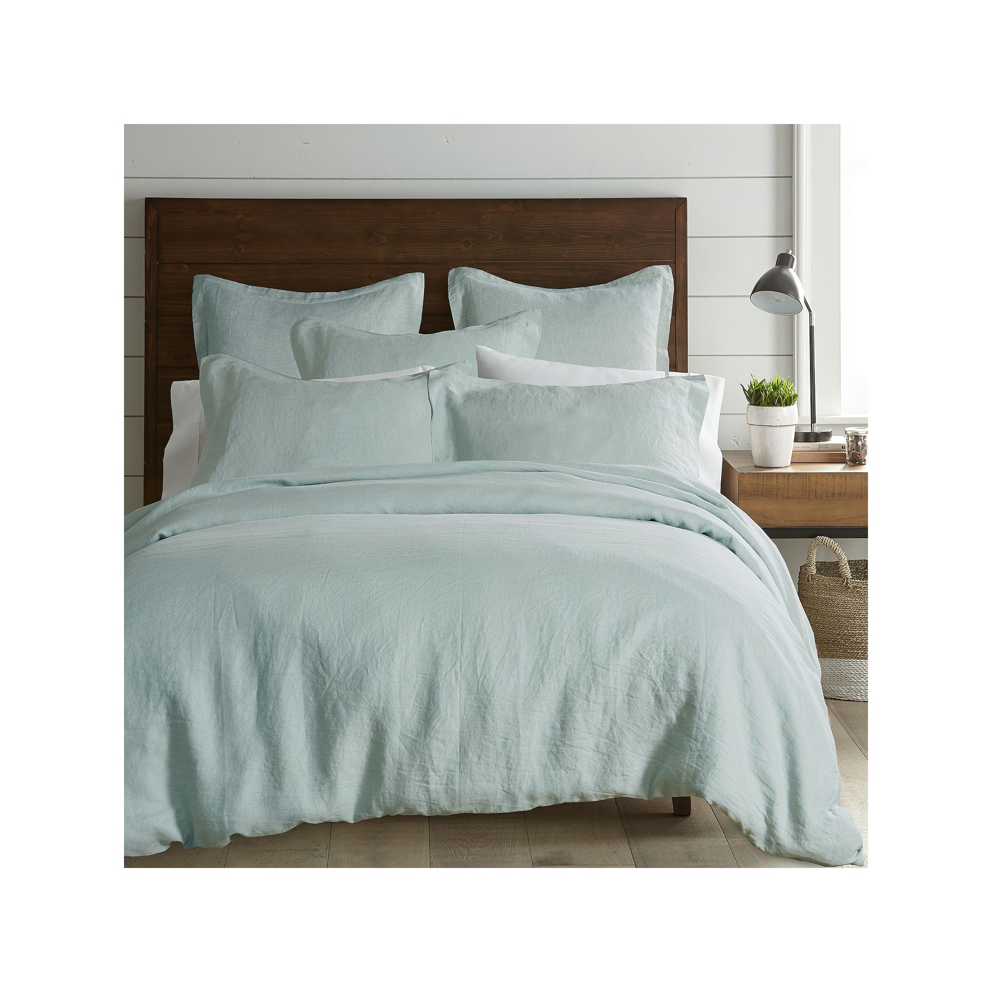 Levtex Home Washed Linen Duvet Cover or Sham, Blue