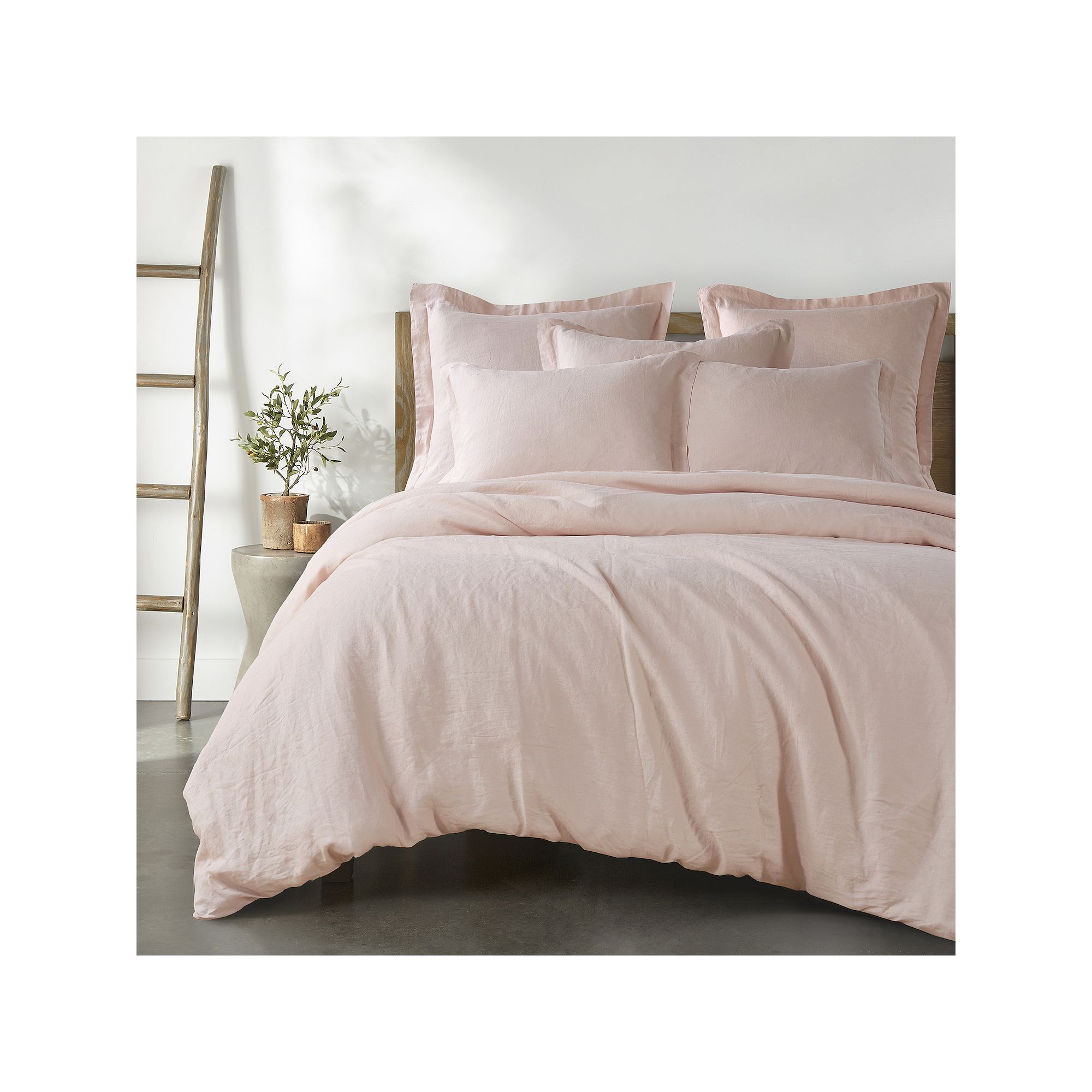 Levtex Home Washed Linen Duvet Cover or Sham, Blush