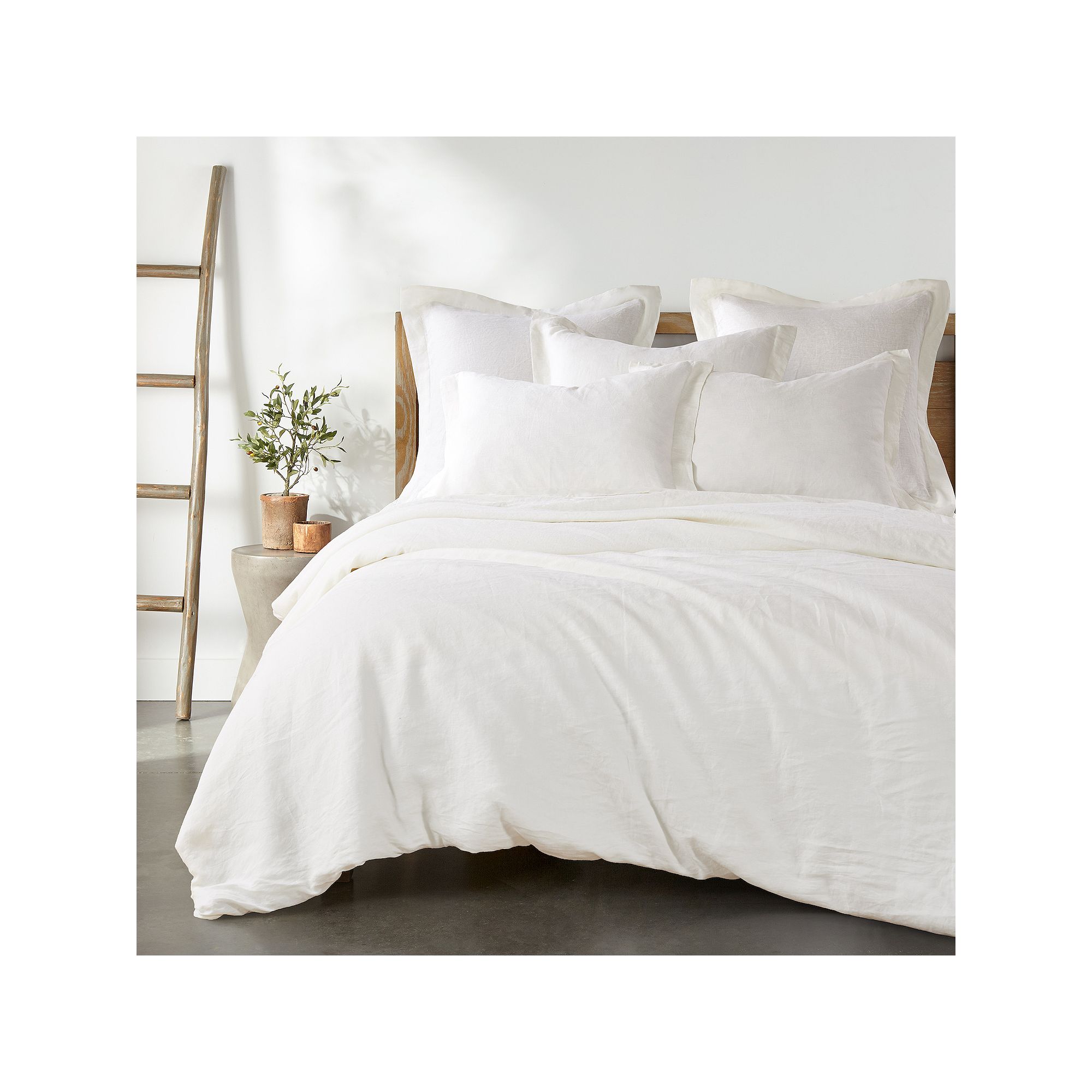 Levtex Home Washed Linen Duvet Cover or Sham, Ivory