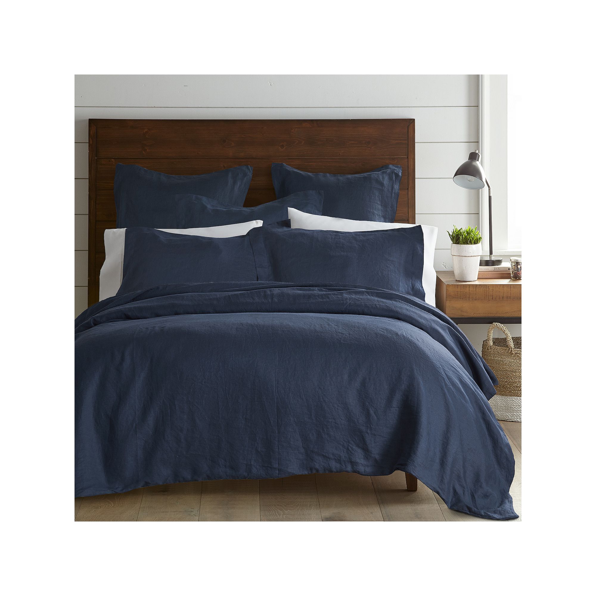 Levtex Home Washed Linen Duvet Cover or Sham, Blue