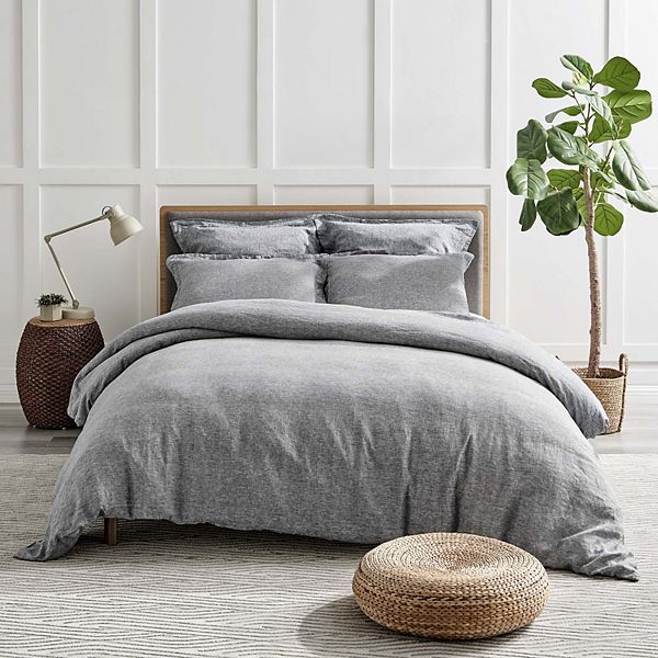 Levtex Home Washed Linen Duvet Cover or Sham - Red (STD SHAM)